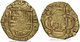 Philip III gold Cob 2 Escudos 1617 S-D XF45 NGC, Seville mint, Cal-1075, Cay-5003, Oro Macuquino-92 (this coin). 6.69gm. Among the nicer examples of t...