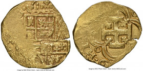 Philip III gold Cob 2 Escudos 1619 MS61 NGC, Seville mint, KM48.3, Cal-1079 (assayer D not listed for this date), Cay-5007-5008, Oro Macuquino-99-100....