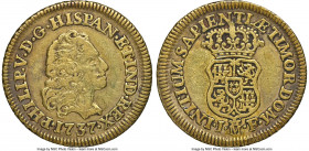 Philip V gold Escudo 1737 M-JF VF30 NGC, Madrid mint, KM342, Cal-Unl. (prev. Cal-488), Cay-9587. A fascinating and by all indications extraordinarily ...