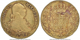 Charles IV gold Escudo 1791-MF VF20 NGC, Madrid mint, KM434. A mildly handled piece, displaying well-defined devices and mulberry toning. Ex. Querendo...