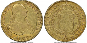 Charles IV gold 2 Escudos 1804 S-CN XF45 NGC, Seville mint, KM435.2, Cal-1441. Moderately circulated, displaying highpoint wear and considerable amoun...