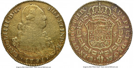 Charles IV gold 4 Escudos 1791 M-MF VF (Altered Surfaces), Madrid mint, KM436.1, Cal-1473. 30mm. 13.25gm. Notably altered to strengthen the details on...