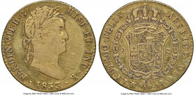 Ferdinand VII gold 2 Escudos 1833 M-AJ VF30 NGC, Madrid mint, KM483.1, Cal-1640. The final date for the type, showing honest wear over the planchet wi...