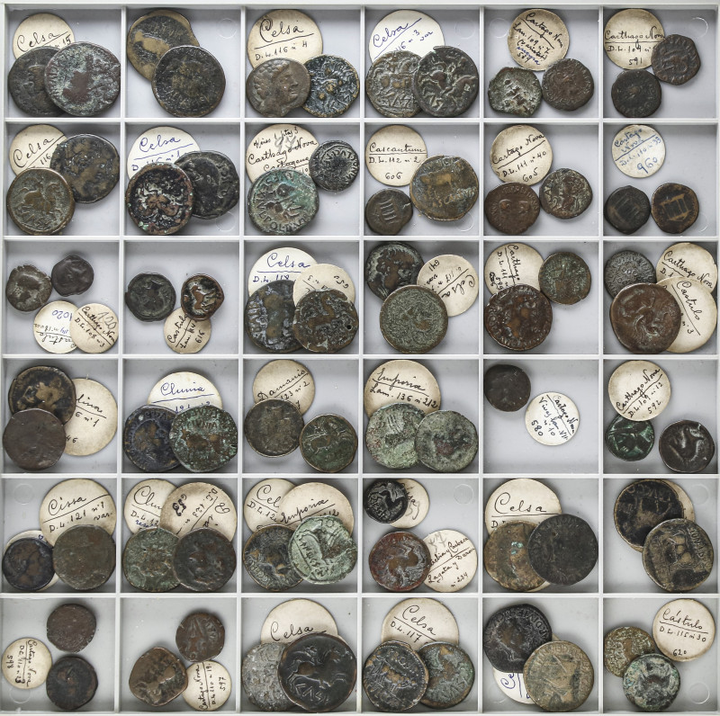 Lote 140 monedas cobres. Incluye Cuadrantes, Semis y Ases. Variedad de cecas com...