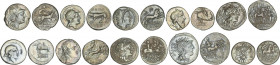 Lote 10 monedas Denario. SATRIENA, SAUFEIA, SEMPRONIA, SENTIA, TITIA (2), THORIA, VALERIA, VARGUNTEIA, VIBIA. AR. A EXAMINAR. BC a MBC.