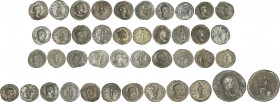 Lote 21 monedas Sestercio, Antoniniano y Denario (19). Acuñadas el 218-222 d.C. HELIOGABALO. AE y AR (20). IMPRESCINDIBLE EXAMINAR. BC a EBC-.