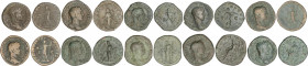 Lote 10 monedas Sestercio. Acuñada el 222-235 d.C. ALEJANDRO SEVERO. AE. Diferentes. A EXAMINAR. BC a MBC.