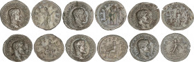Lote 6 monedas Antoniniano. Acuñada el 236-238 d.C. MAXIMINO I. AR. Diferentes. A EXAMINAR. MBC+ a EBC.