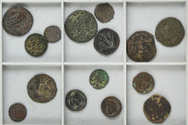 Lote 15 monedas Senyal, Pugesa, Diner. BARCELONA, GIRONA (2), LLEIDA (3), PERPINYA (2), VIC (3), TARRAGONA, ¿CASTELLÓ DE FARFANYA? (2). A EXAMINAR. BC...