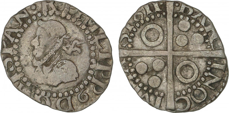 1/2 Croat. 1611. BARCELONA. 1,35 grs. Anillos en 1º y 4º cuartel. (Cospel algo f...