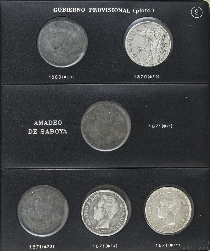 Lote 31 monedas 5 Pesetas. 1870 a 1899. GOBIERNO PROVISIONAL a ALFONSO XIII. Col...