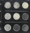 Lote 57 monedas. FELIPE III a ISABEL II. AR, AE. Lote compuesto por diferentes valores y módulos de moneda española, contiene cobres, 1/2, 1, 2 y 8 Re...