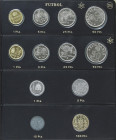 Lote 252 monedas 5 Céntimos a 200 Pesetas. 1870 a 1986. I REPUBLICA a JUAN CARLOS I. AR (18), Al, AlBr, Ni. Destacan: 8x 100 Pesetas 1966 (*19-66, 67 ...