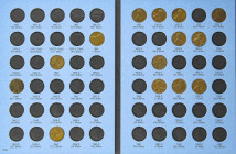 Lote 36 monedas 1 Cent. 1944 a 1960. AE. Tipo Lincoln Cent en 3 álbumes Whitman originales, alguna repetida. IMPRESCINDIBLE EXAMINAR. MBC-a EBC+.