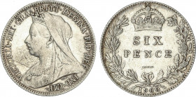 Six Pence. 1900. VICTORIA. 2,82 grs. AR. KM-779. EBC-/EBC.