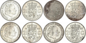 Lote 4 monedas 2-1/2 Gulden. 1963. ESCASAS. AR. KM-185. EBC.