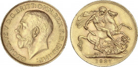 Sovereign. 1927-SA. GEORGE V. 7,98 grs. AU. Fr-5; KM-21. EBC.