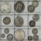 Lote 15 monedas de plata. Siglo XIII a 1968. ESPAÑA (7), ESTADOS UNIDOS, FRANCIA (2), HOLANDA, ITALIA (2), MÉXICO (2). AR. Ø 15 a 32 mm. Incluye: Dine...