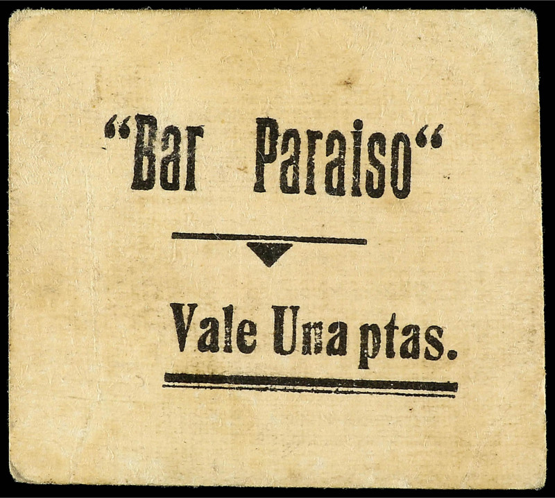 1 Peseta. VILLANUEVA DE LA SERENA. BAR PARAISO. EBC-.