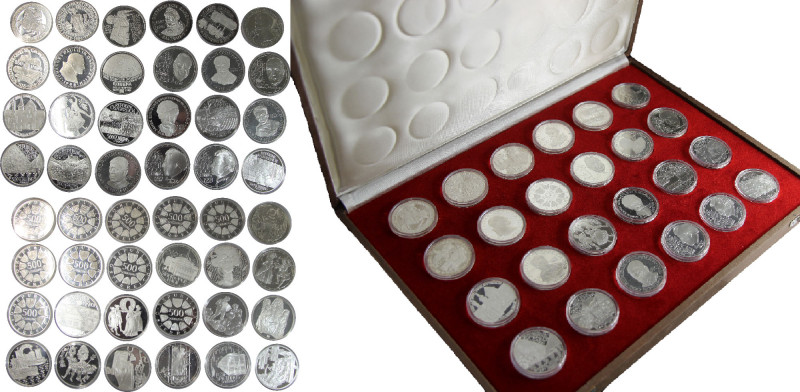 AUSTRIA 1986-1995 Lot 24 pieces, PROOF 500 SCHILLING SILVER PF 
KM# 2978, KM# 2...