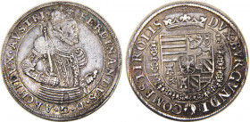 AUSTRIA ND (1577-1595) Ferdinand II,Tyrol,Hall mint 1 THALER SILVER VF28.2g 
MT# 290