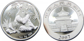 CHINA 2007 People's Republic, 1 oz. Silver Panda ,Proof(Mintage 600000 ) 10 YUAN SILVER MS31.2g 
KM# 1706