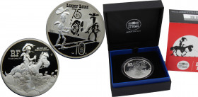 FRANCE 2021 Fifth Republic,Lucky Luke,Pairs mint,Proof(Mintage 3000) 10 EURO SILVER PF
