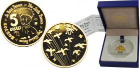 FRANCE 2015 Fifth Republic,Le Petit Prince,Proof(Mintage 5000) 5 EURO GOLD UNC1.25g 
KM# 2216