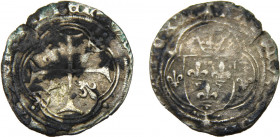 FRANCE ND(1491-1489) Charles VIII,Kingdom,The crown is on the Brittany coat of arm,Nates mint BLANC BILLON F2.5g 
Dy# 591