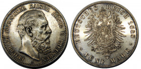 GERMAN EMPIRE 1888 A Friedrich III,Kaiser,Prussia,Berlin mint(Mintage 200000) 5 MARK SILVER MS27.9g 
KM# 512