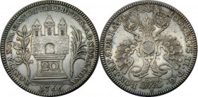 GERMAN STATES 1766 S(N)R Joseph II,Franz Heinrich von Dalberg ,Friedberg,Nurnberg mint,Rare 20 KREUZER SILVER XF6.6g 
KM# 70