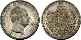 GERMAN STATES 1856 A Friedrich Wilhelm IV, Prussia, Kingdom 2 THALER/3-1/2GULDEN SILVER MS37.2g 
KM# 467