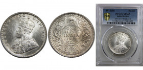 INDIA 1912(B) • George V,British,Bombay mint 1 RUPEE SILVER MS63 
KM# 524