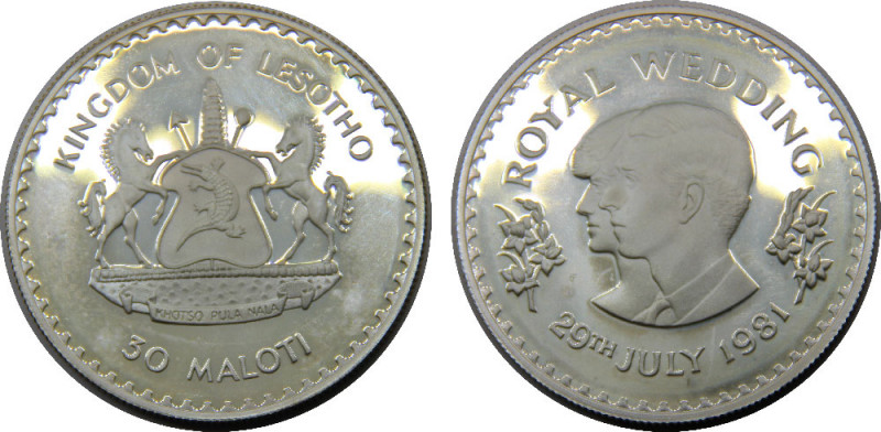 LESOTHO 1981 Moshoeshoe II,Kingdom,Wedding of Prince Charles and Lady Diana,Proo...