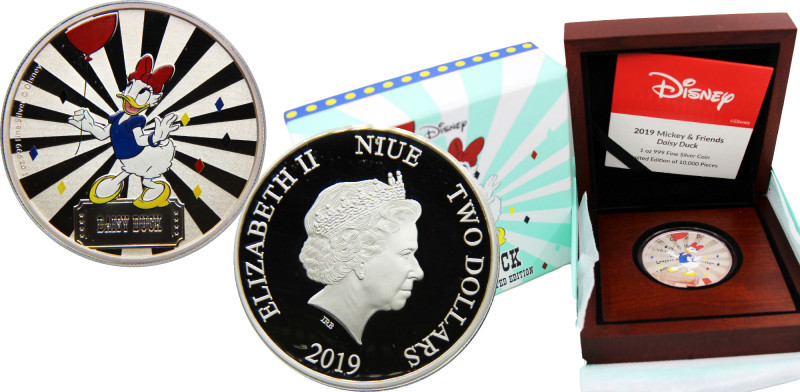 NIUE 2019 Elizabeth II,Mickey Mouse & Friends Carnival-Daisy Duck,Proof(Mintage ...