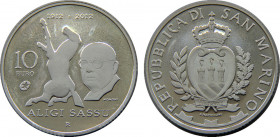 SAN MARINO 2012 R Republic,100th Anniversary of the Birth of Aligi Sassu,Proof( Mintage 12000) 10 EURO SILVER PF22.1g 
KM# 523