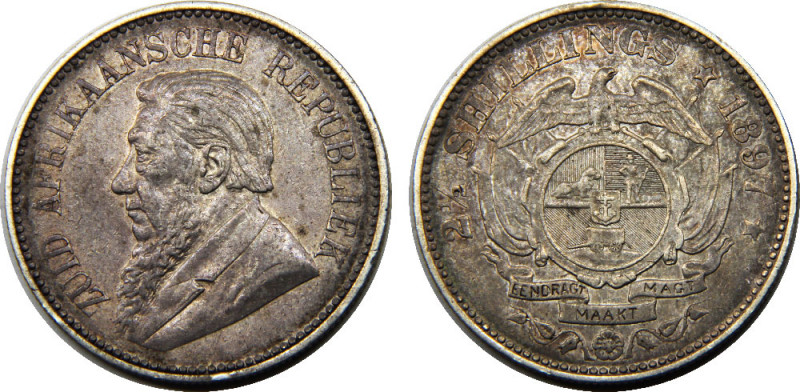 SOUTH AFRICAN 1897 Zuid Afrikaansche Republiek,Johannes Paulus Kruger( Mintage 1...