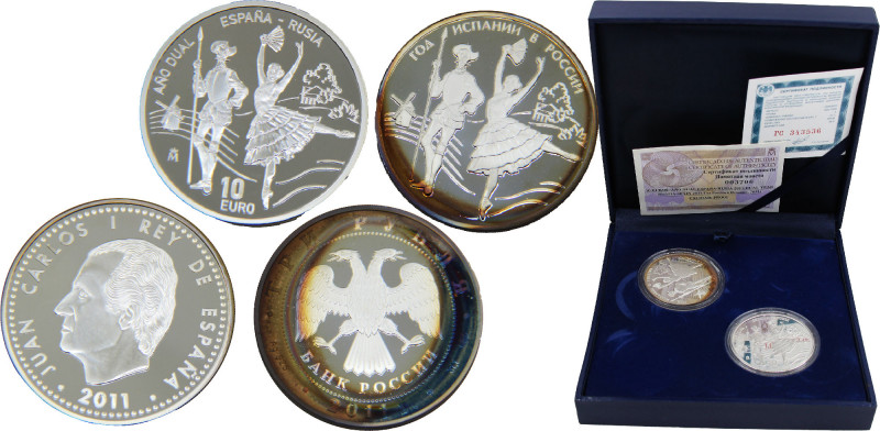 SPAIN 2011 M Juan Carlos I,Year of Spanish-Russian Cultural Exchange Proof Set,2...