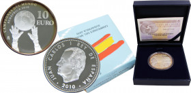 SPAIN 2010 M Juan Carlos I, 2010 FIFA World Cup, South Africa, Spain Champion,Proof(Mintage 20000) 10 EURO SILVER PF27g 
KM# 1176