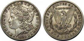 UNITED STATES 1884 "Morgan Dollar",Philadelphia mint 1 DOLLAR SILVER XF26.7g 
KM# 110