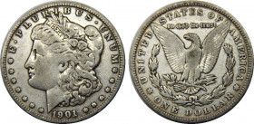 UNITED STATES 1901 O "Morgan Dollar",New Orleans mint 1 DOLLAR SILVER VF26.7g 
KM# 110