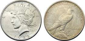 UNITED STATES 1922 "Peace Dollar",Philadelphia mint 1 DOLLAR SILVER MS26.8g 
KM# 150
