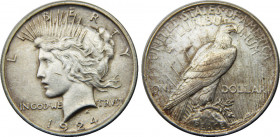 UNITED STATES 1924 "Peace Dollar",Philadelphia mint 1 DOLLAR SILVER AU26.8g 
KM# 150