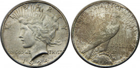 UNITED STATES 1924 S "Peace Dollar",San Francisco mint 1 DOLLAR SILVER MS26.8g 
KM# 150