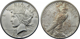 UNITED STATES 1927 S "Peace Dollar",San Francisco mint 1 DOLLAR SILVER AU26.7g 
KM# 150