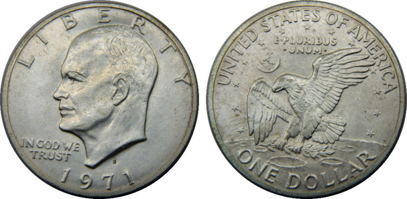 UNITED STATES 1971 S "Eisenhower Dollar",Silver Collectors' Issue,San Francisco ...