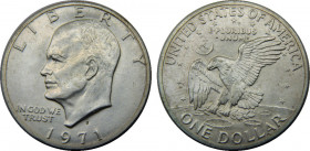 UNITED STATES 1971 S "Eisenhower Dollar",Silver Collectors' Issue,San Francisco mint 1 DOLLAR SILVER MS24.4g 
KM# 203a
