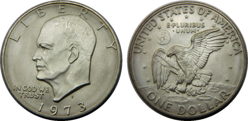 UNITED STATES 1973 S "Eisenhower Dollar",Silver Collectors' Issue,San Francisco ...