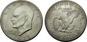 UNITED STATES 1973 S "Eisenhower Dollar",Silver Collectors' Issue,San Francisco mint 1 DOLLAR SILVER MS24.4g 
KM# 203a