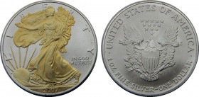 UNITED STATES 2007 "American Silver Eagle",1 oz. Bullion Coin,Philadelphia mint,Giding 1 DOLLAR SILVER MS31.3g 
KM# 273